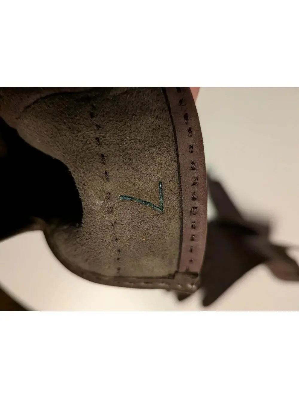 Hermes Gloves Brown Perforated Leather Ladies Size 7